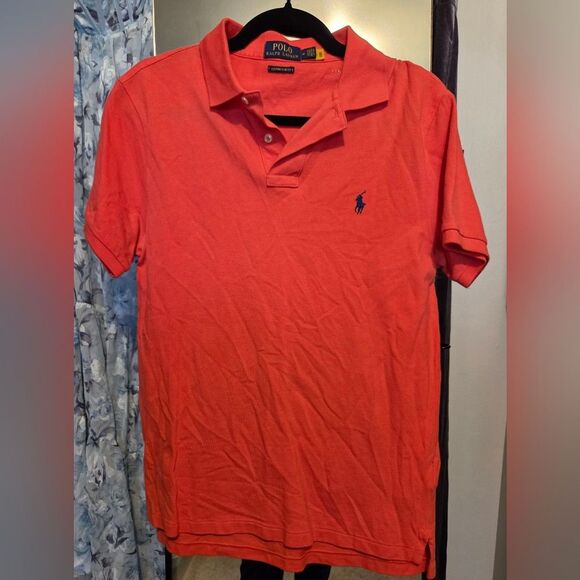 Polo by Ralph Lauren Other - Polo by Ralph Lauren Coral Polo with Navy Pony Embroidery